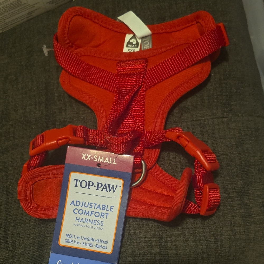 Top Paw Bright Red Pet Harness